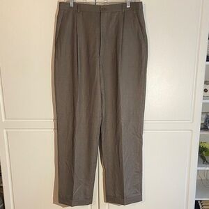 Armani Collezioni Brown Pleated Dress Pants